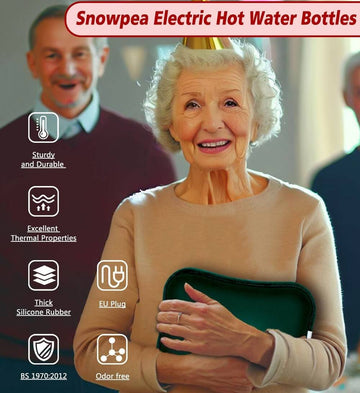 Snowpea Electric Hot Water Bottle/Bag with Belly Belt, Electric Heat Pack for Warms Hands Tummy Waist & Shoulder - Imported from UK